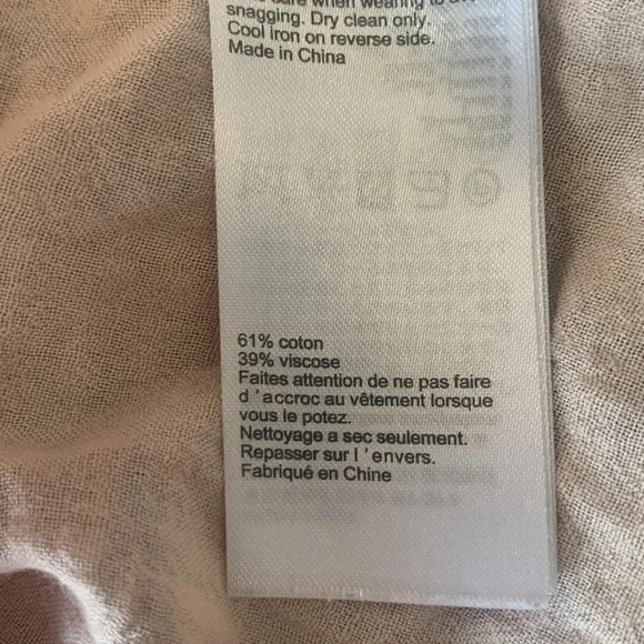 ALL SAINTS Crossover High Lo Flowy Blouse Blush Pink - Picture 16 of 16